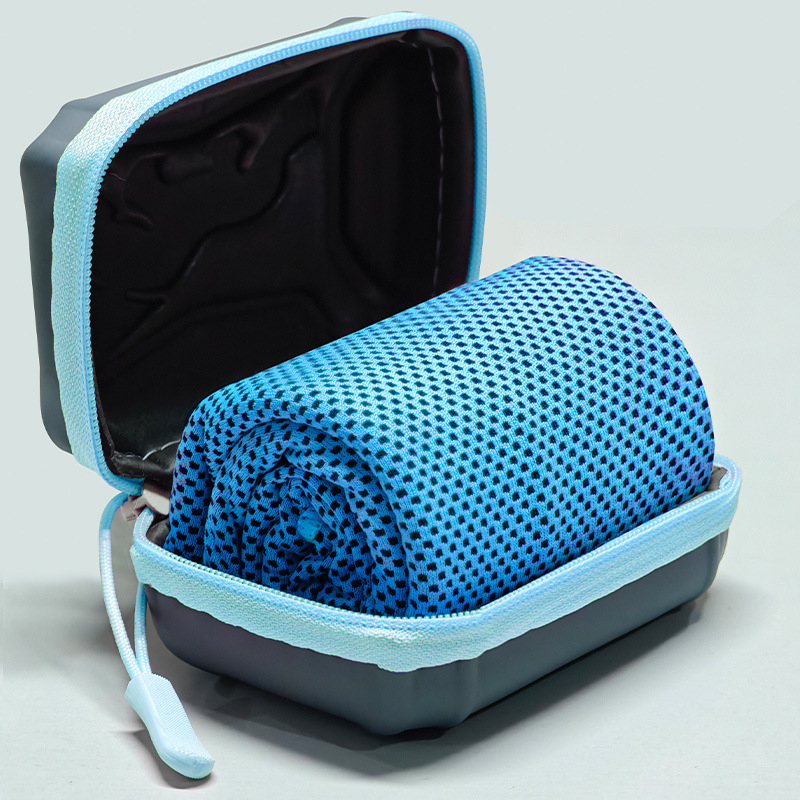 Hordozható sporttörölköző hűsítő, gyorsan száradó, poliészter, 160 g/m², jóga és fitnesz