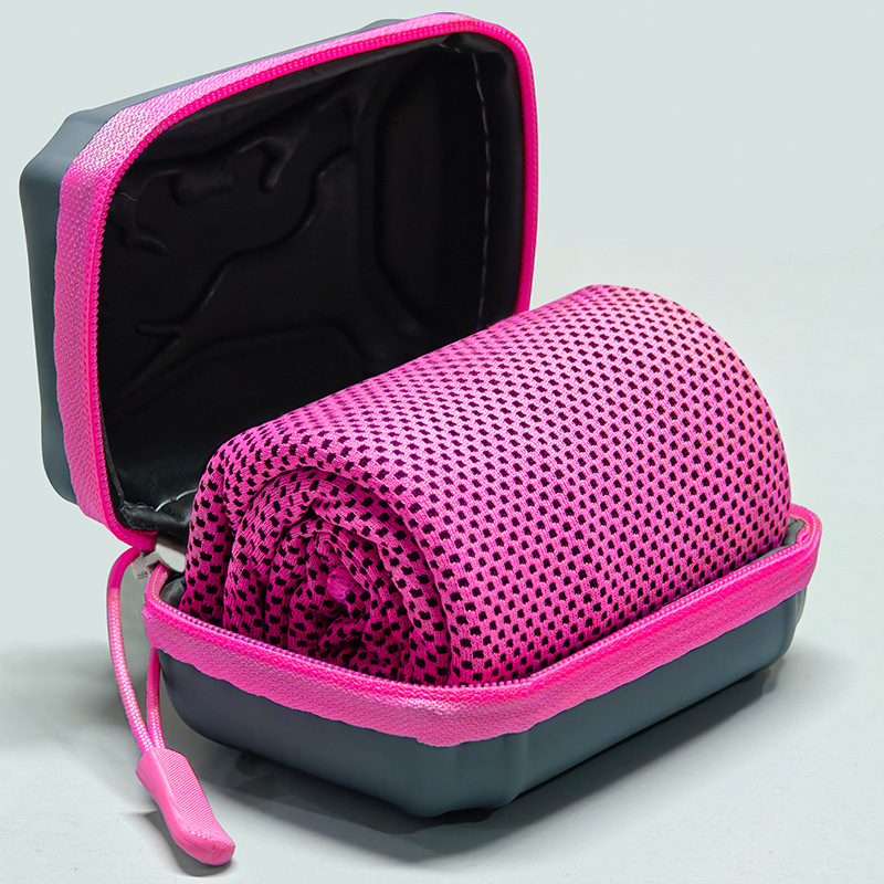 Hordozható sporttörölköző hűsítő, gyorsan száradó, poliészter, 160 g/m², jóga és fitnesz