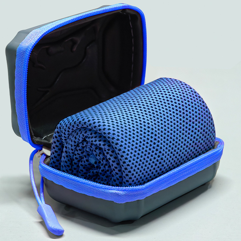 Hordozható sporttörölköző hűsítő, gyorsan száradó, poliészter, 160 g/m², jóga és fitnesz