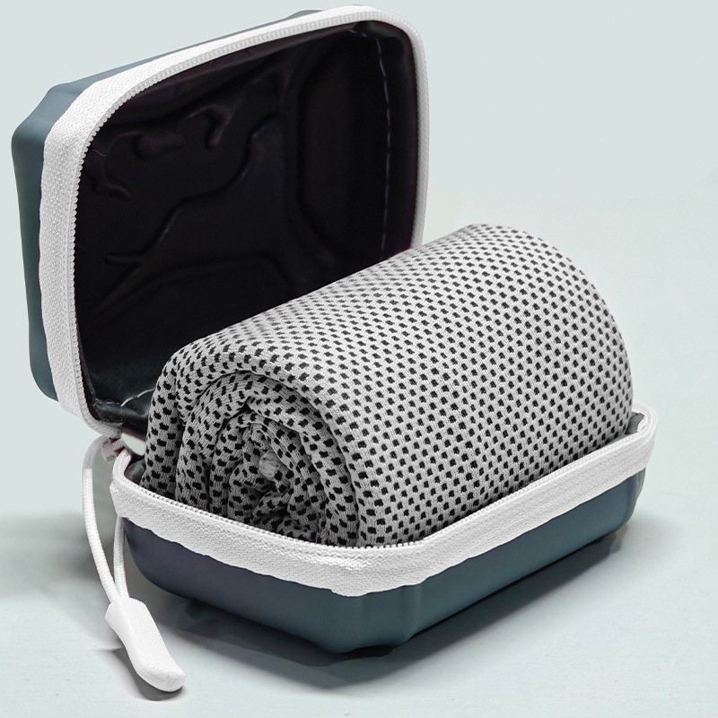 Hordozható sporttörölköző hűsítő, gyorsan száradó, poliészter, 160 g/m², jóga és fitnesz