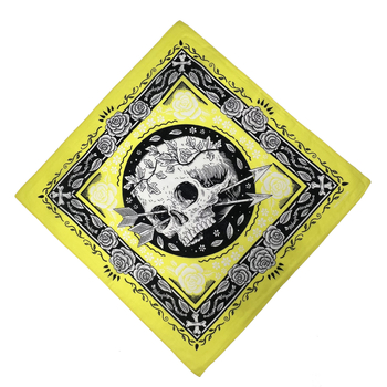 Šal za glavu od 100% pamuka, Mocassi uzorak s motivom lubanje, za odrasle, unisex, pogodan za vožnju biciklom, planinarenje i fitness