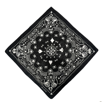 Šal za glavu od 100% pamuka, Mocassi uzorak s motivom lubanje, za odrasle, unisex, pogodan za vožnju biciklom, planinarenje i fitness