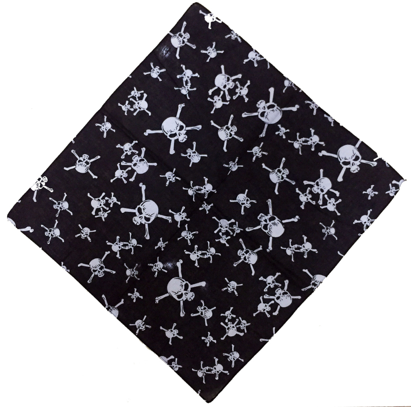 Šal za glavu od 100% pamuka, Mocassi uzorak s motivom lubanje, za odrasle, unisex, pogodan za vožnju biciklom, planinarenje i fitness