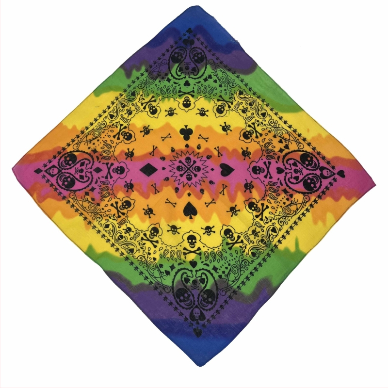 Šal za glavu od 100% pamuka, Mocassi uzorak s motivom lubanje, za odrasle, unisex, pogodan za vožnju biciklom, planinarenje i fitness