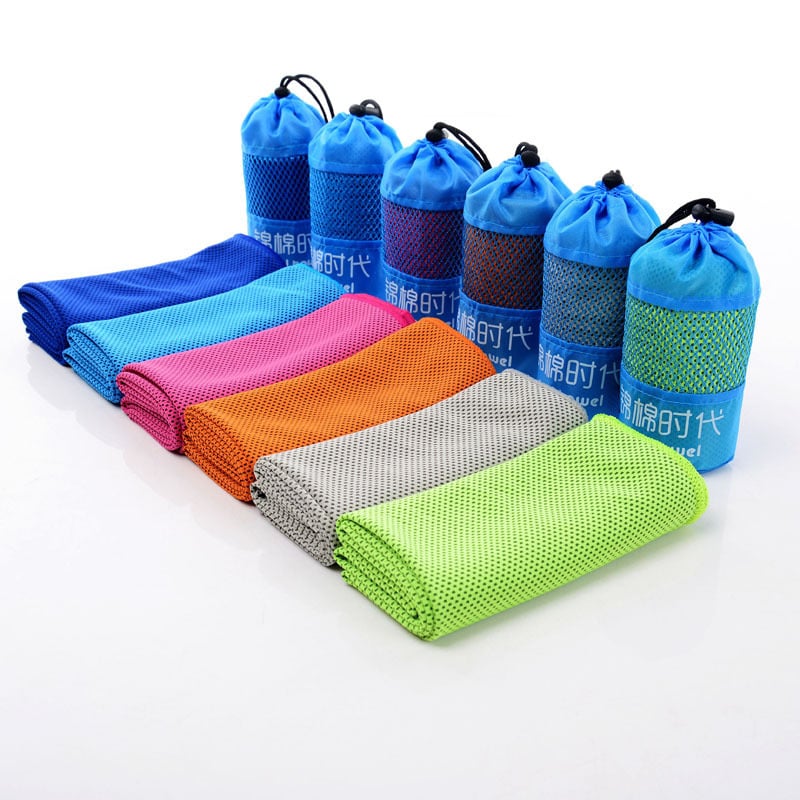 Sporttörölköző bambuszszén rostból, gyorsan száradó, vízfelvétel 5-10s, 100d combed yarn, 47g