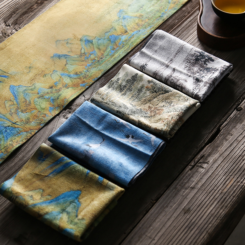 Jinyi υφασμάτινη πετσέτα τσαγιού για σετ Kung Fu, ιαπωνικό στυλ τελετής τσαγιού, συσκευασία σε σακούλα OPP