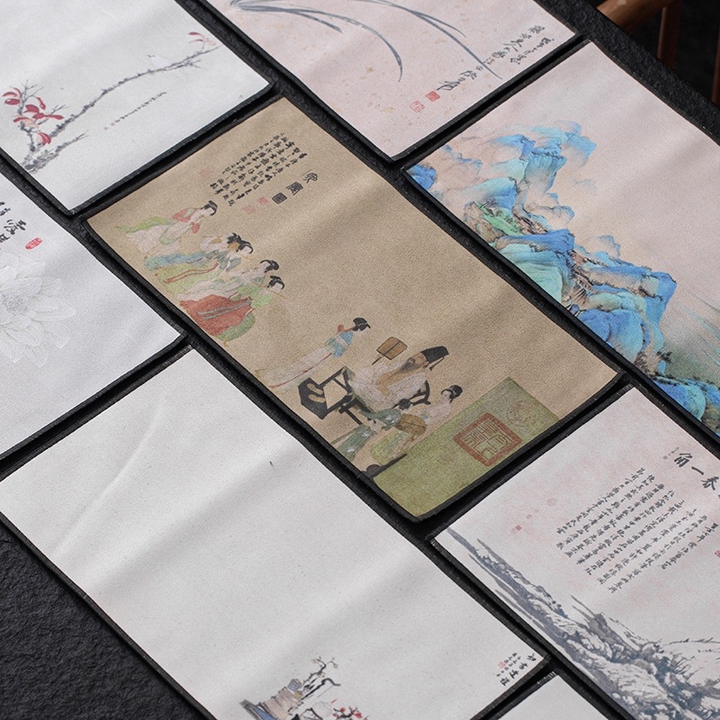 Zen-inspireeritud teekäterätik, paks ja väga imav, segu materjalist (Tootekood: 010; Tootmisprotsess: trükk; Imavus: 0–5 s)