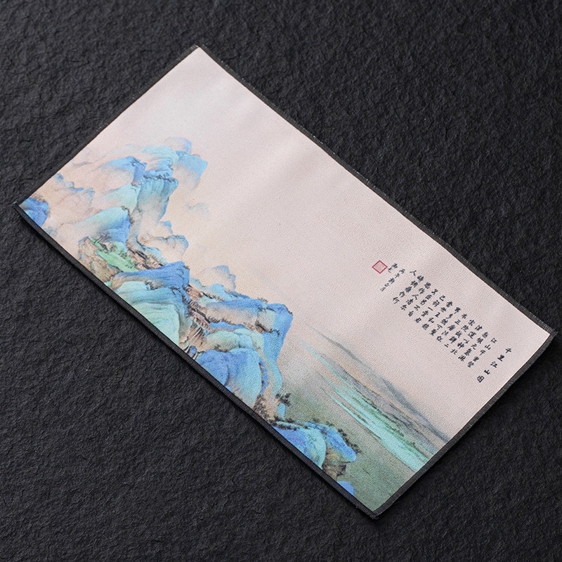 Zen-inspireeritud teekäterätik, paks ja väga imav, segu materjalist (Tootekood: 010; Tootmisprotsess: trükk; Imavus: 0–5 s)