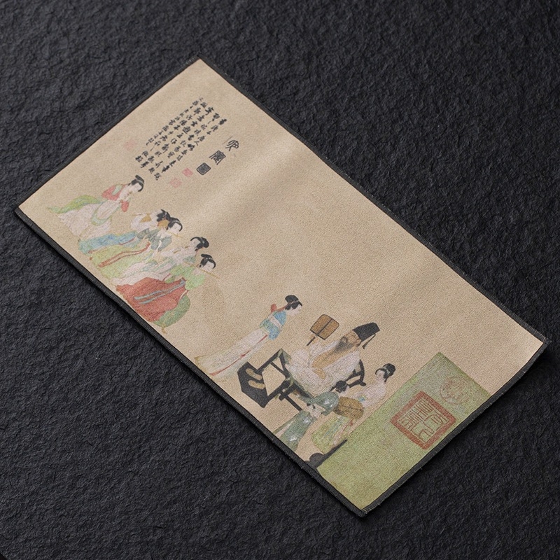 Zen-inspireeritud teekäterätik, paks ja väga imav, segu materjalist (Tootekood: 010; Tootmisprotsess: trükk; Imavus: 0–5 s)