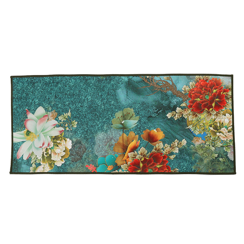 Πατάκι τσαγιού, δέρμα/βρόκα, κινεζικού στυλ, διπλής όψεως, με εκτυπωμένο λογότυπο, υψηλής ποιότητας