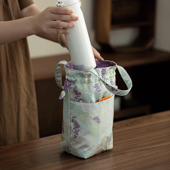 Φορητή τσάντα αποθήκευσης σετ τσαγιού από ύφασμα, θήκη για φλυτζάνι τσαγιού, τσαγιέρα και μπολ με καπάκι, εξωτερική χρήση