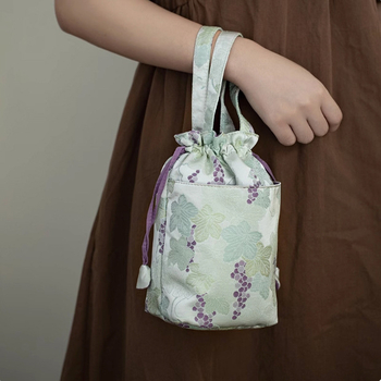 Φορητή τσάντα αποθήκευσης σετ τσαγιού από ύφασμα, θήκη για φλυτζάνι τσαγιού, τσαγιέρα και μπολ με καπάκι, εξωτερική χρήση