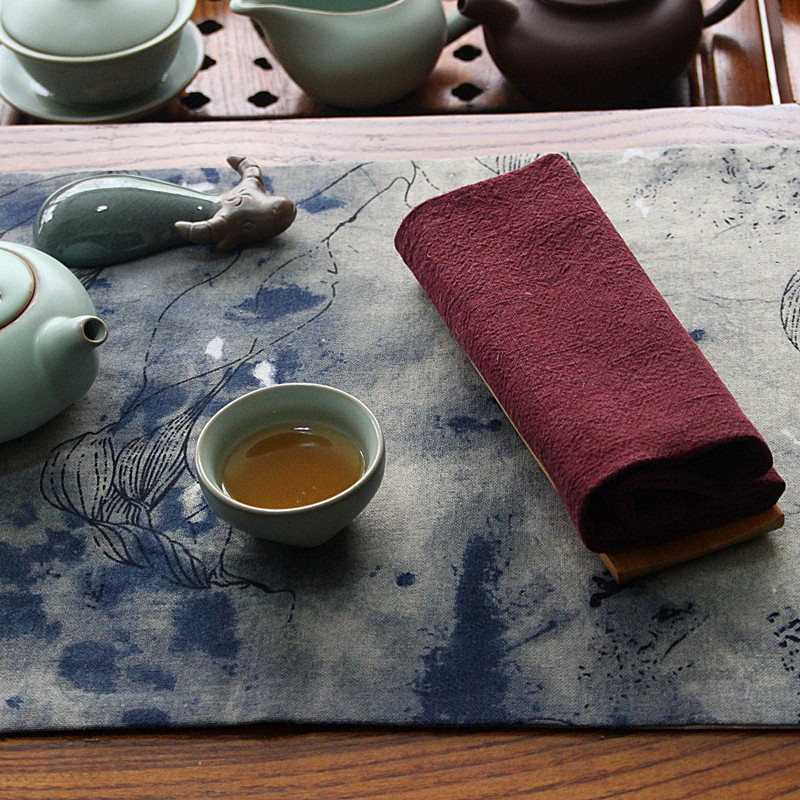 Ask the Mirror Ράμια Χειροποίητη Ιαπωνικού Στυλ Πετσέτα Τσαγιού, Προσαρμοστική για Τελετές Τσαγιού