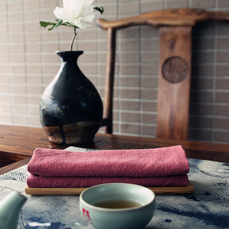 Ask the Mirror Ράμια Χειροποίητη Ιαπωνικού Στυλ Πετσέτα Τσαγιού, Προσαρμοστική για Τελετές Τσαγιού