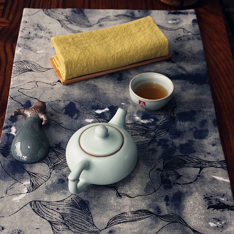 Ask the Mirror Ράμια Χειροποίητη Ιαπωνικού Στυλ Πετσέτα Τσαγιού, Προσαρμοστική για Τελετές Τσαγιού