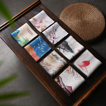 Sugertinas arbatos ceremonijos rankšluostis - Medvilnė, švelni ir odai draugiška; Aukštas sugėrimas; Greitas džiūvimas; Elnių odos velūro tekstūra