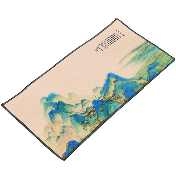 Sugertinas arbatos ceremonijos rankšluostis - Medvilnė, švelni ir odai draugiška; Aukštas sugėrimas; Greitas džiūvimas; Elnių odos velūro tekstūra