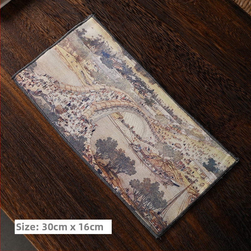 Sugertinas arbatos ceremonijos rankšluostis - Medvilnė, švelni ir odai draugiška; Aukštas sugėrimas; Greitas džiūvimas; Elnių odos velūro tekstūra