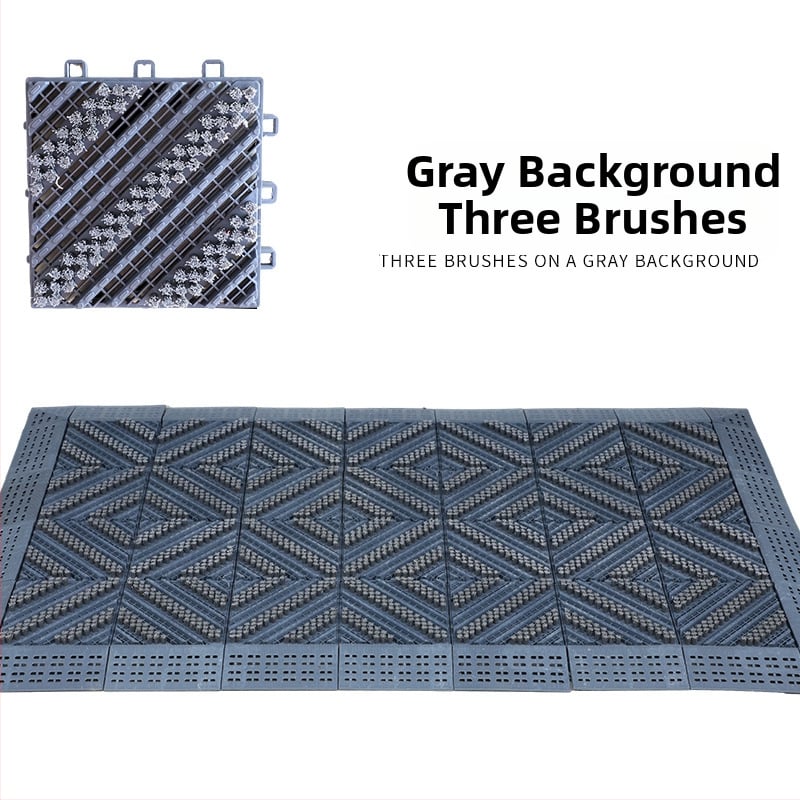 Три в едно прахоустойчива противохлъзгаща куха подложка за вход, пераща се, EVA пяна, квадратна, едноцветен модел, подходяща за входни зони, хол, офис и търговски обекти