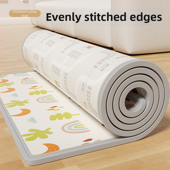 Мат за пълзене на бебета - правоъгълен XPE пяна подова мат за игра в дневната с карикатурен принт
