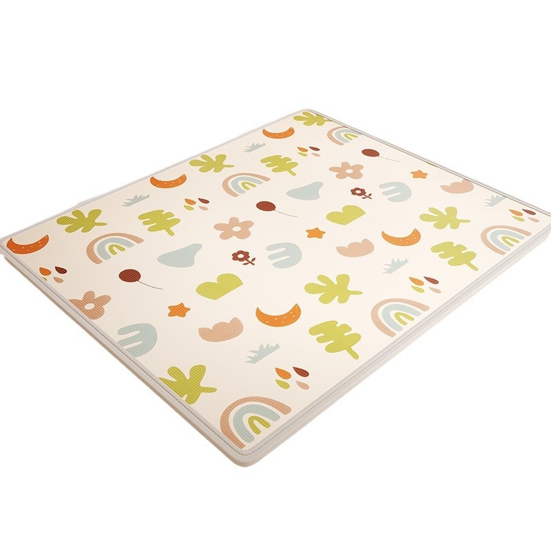 Мат за пълзене на бебета - правоъгълен XPE пяна подова мат за игра в дневната с карикатурен принт