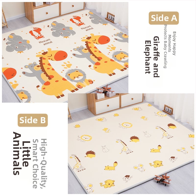 Мат за пълзене на бебета - правоъгълен XPE пяна подова мат за игра в дневната с карикатурен принт