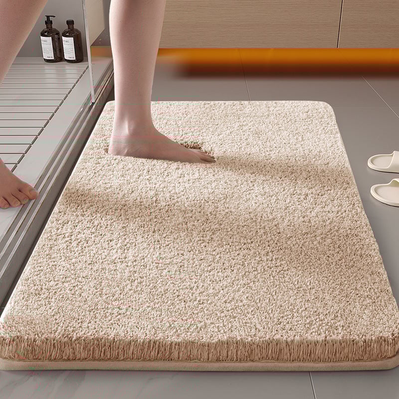 Килим за баня – квадратна форма, флокинг материал, машинно пране, прост и модерен дизайн