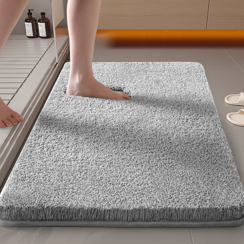 Килим за баня – квадратна форма, флокинг материал, машинно пране, прост и модерен дизайн