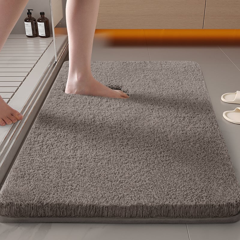 Килим за баня – квадратна форма, флокинг материал, машинно пране, прост и модерен дизайн