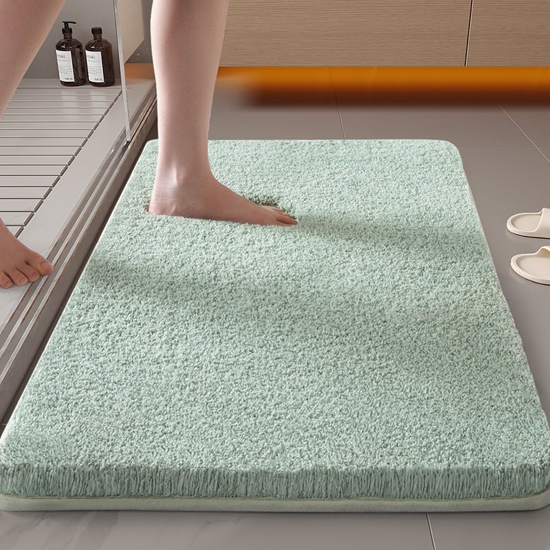 Килим за баня – квадратна форма, флокинг материал, машинно пране, прост и модерен дизайн