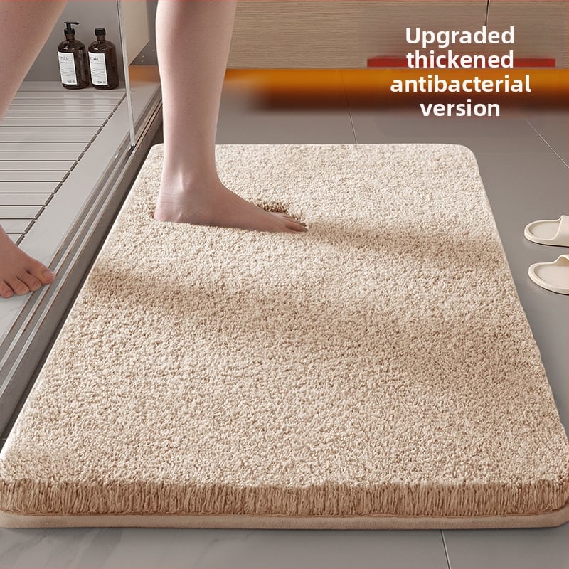 Килим за баня – квадратна форма, флокинг материал, машинно пране, прост и модерен дизайн