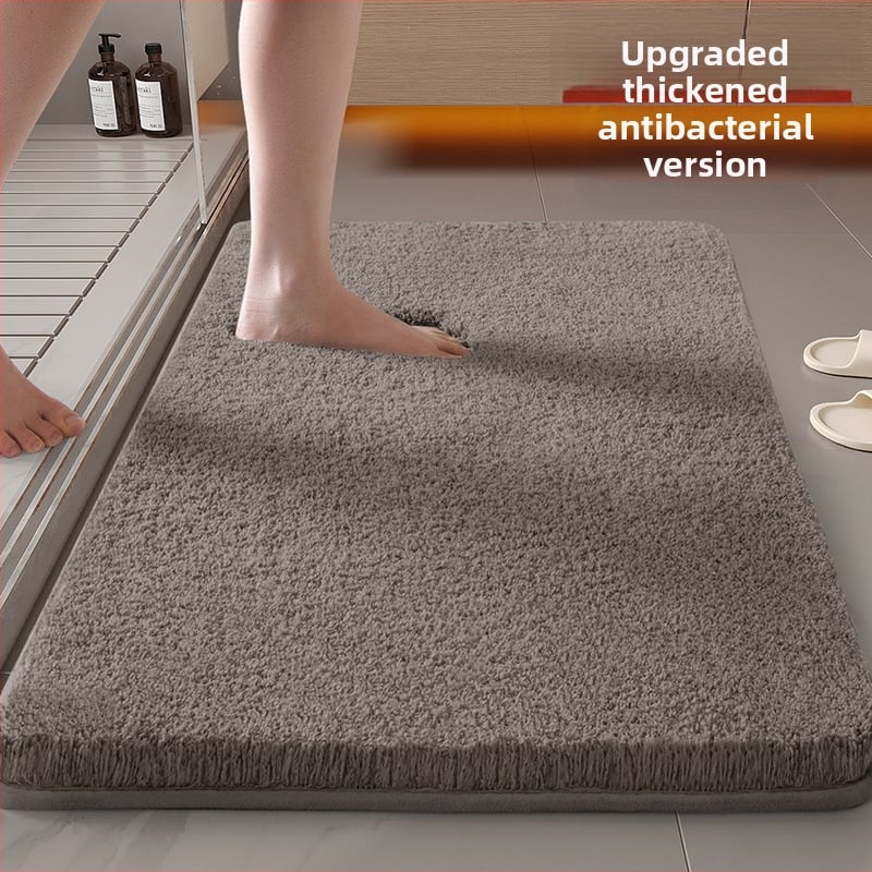 Килим за баня – квадратна форма, флокинг материал, машинно пране, прост и модерен дизайн