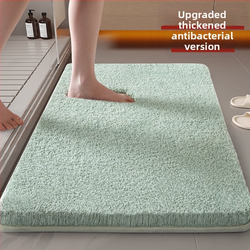 Килим за баня – квадратна форма, флокинг материал, машинно пране, прост и модерен дизайн