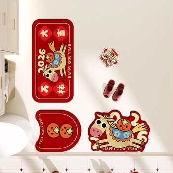 Комплект подложки за баня от диатомит, 3 части, устойчиви на хлъзгане, миещи се, дизайн със сладки животинки