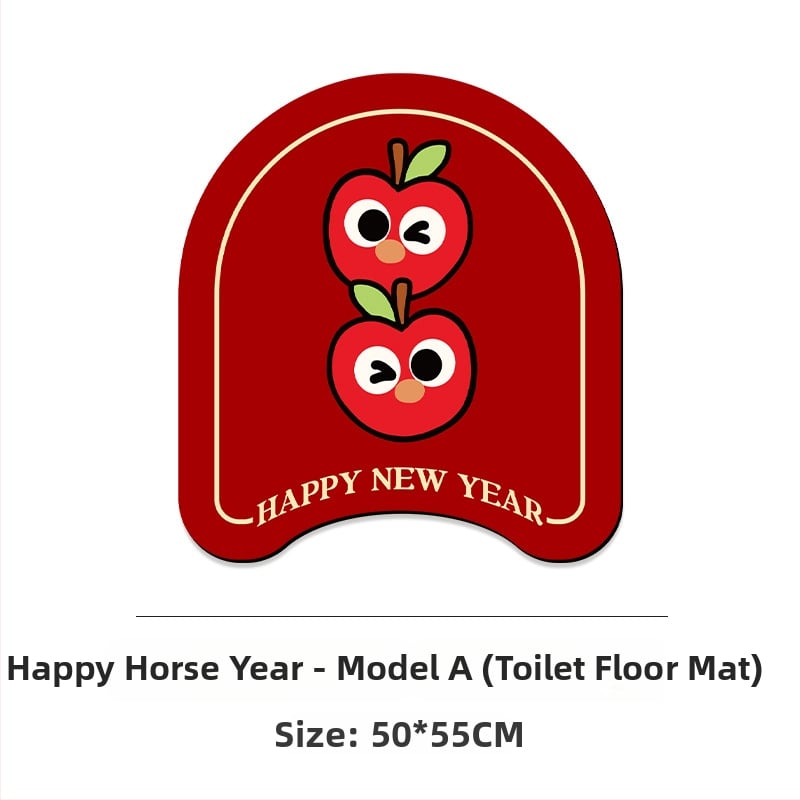 Комплект подложки за баня от диатомит, 3 части, устойчиви на хлъзгане, миещи се, дизайн със сладки животинки