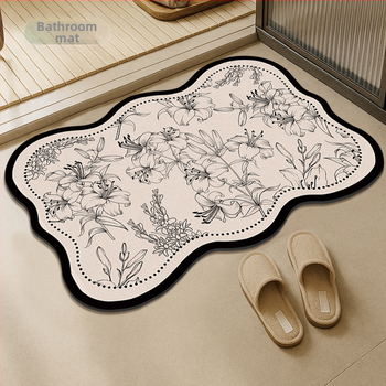 Баня подложка за пода от диатомова глина – квадратна, неслизаща, релефна и машинно тъкана, ръчно изпираема, персонализирани дизайни чрез печат и UV трансфер