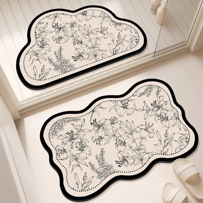 Баня подложка за пода от диатомова глина – квадратна, неслизаща, релефна и машинно тъкана, ръчно изпираема, персонализирани дизайни чрез печат и UV трансфер