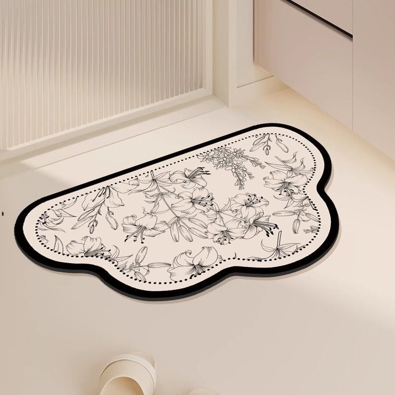 Баня подложка за пода от диатомова глина – квадратна, неслизаща, релефна и машинно тъкана, ръчно изпираема, персонализирани дизайни чрез печат и UV трансфер