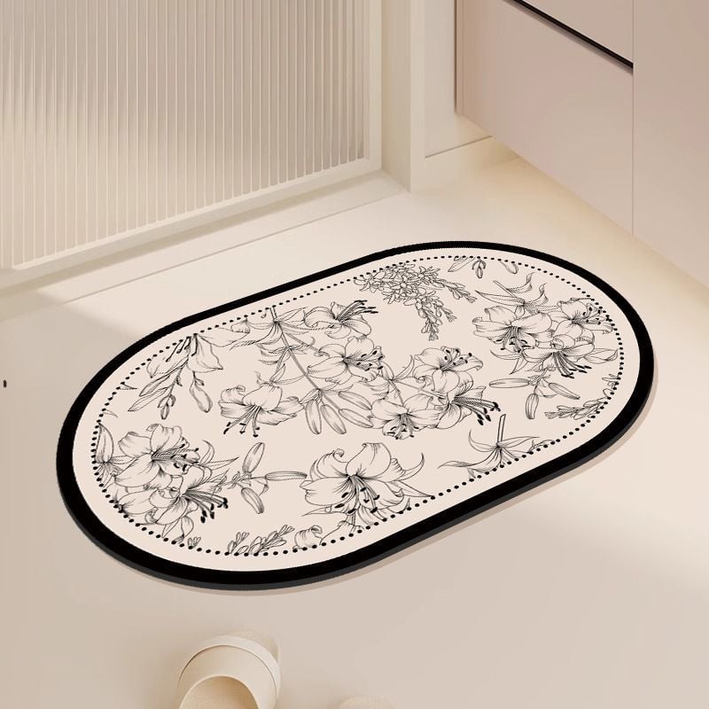 Баня подложка за пода от диатомова глина – квадратна, неслизаща, релефна и машинно тъкана, ръчно изпираема, персонализирани дизайни чрез печат и UV трансфер