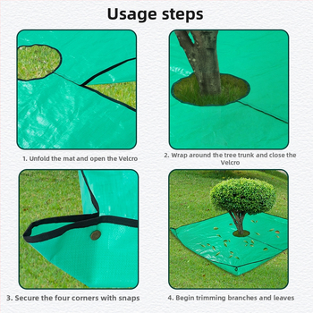 Plastična vrtna podloga za skupljanje lišća, marka Plant xun, pogodna za podrezivanje grana.