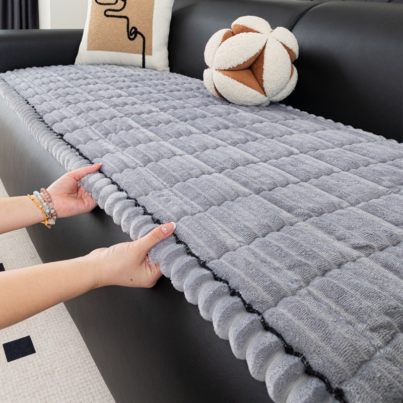 Flanel kanapé párna, minimalista stílus, egyszínű, moduláris kanapékhoz, csúszásmentes, plüss