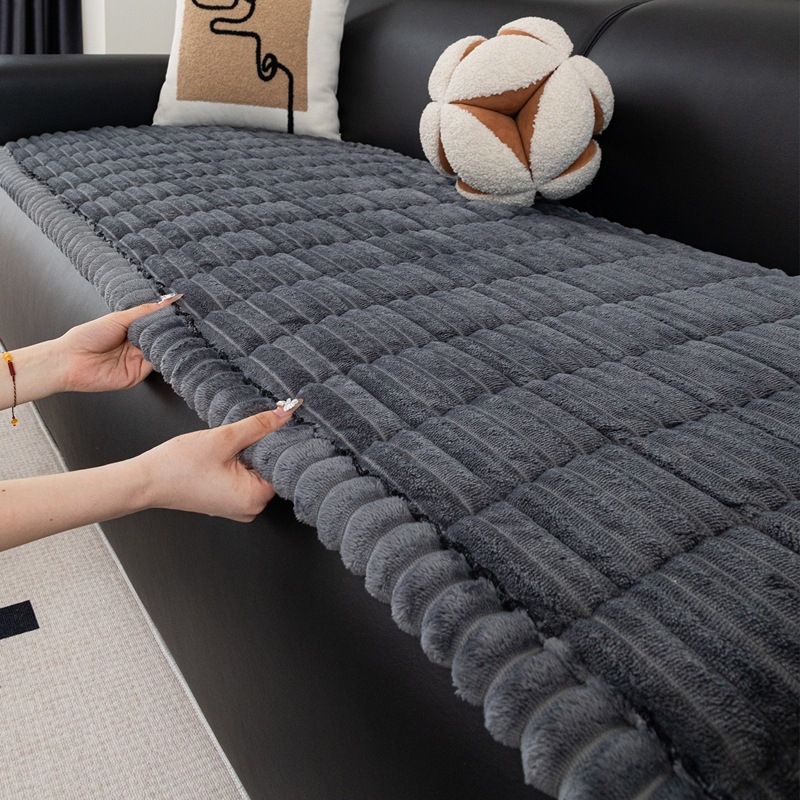 Flanel kanapé párna, minimalista stílus, egyszínű, moduláris kanapékhoz, csúszásmentes, plüss