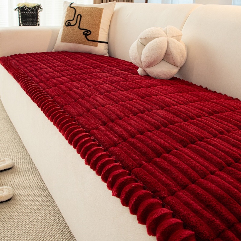 Flanel kanapé párna, minimalista stílus, egyszínű, moduláris kanapékhoz, csúszásmentes, plüss