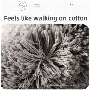 Квадратна флокирана антиплъзгаща се баня подложка, полиестерна, попивателна, машиноизмиваща се