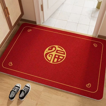 Ieejas paklājs no zīda riņķa, jauns ķīniešu stils, zīmols Xiyu, pretslīdējošs un mazgājams