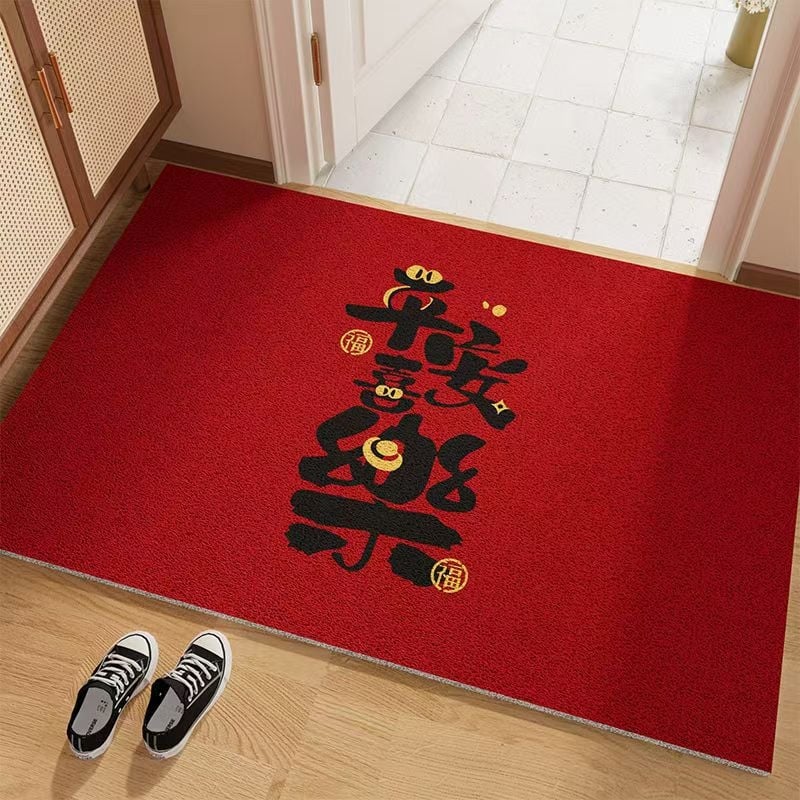 Ieejas paklājs no zīda riņķa, jauns ķīniešu stils, zīmols Xiyu, pretslīdējošs un mazgājams