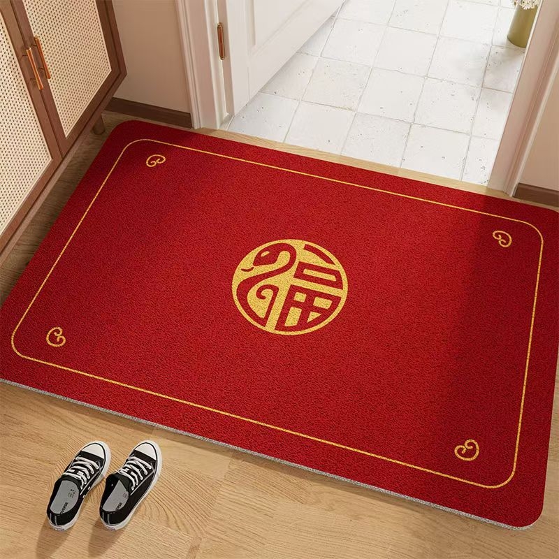 Ieejas paklājs no zīda riņķa, jauns ķīniešu stils, zīmols Xiyu, pretslīdējošs un mazgājams