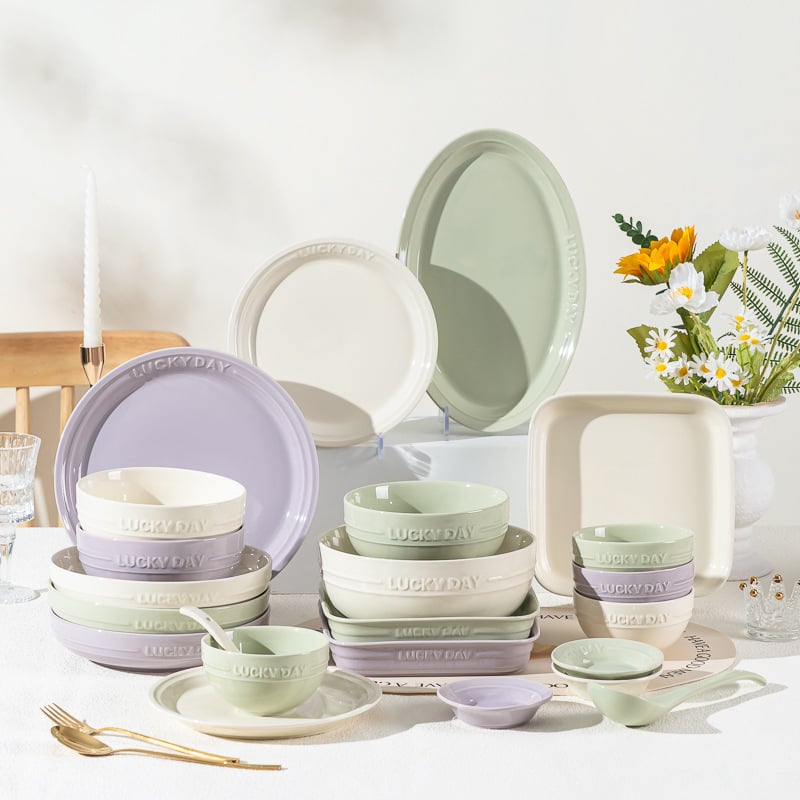 Keraminė apvali dubenėlis, šiuolaikinio minimalistinio dizaino, tinkamas mikrobangoms, glazūruotas paviršius