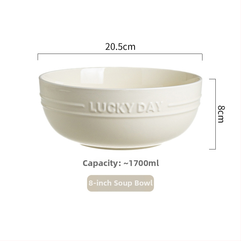 Keraminė apvali dubenėlis, šiuolaikinio minimalistinio dizaino, tinkamas mikrobangoms, glazūruotas paviršius