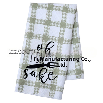 Konyhai törölköző digitális nyomással poliesterből, szuperfin rost, 255 g, 16 szál, felszívódás 11–15 s